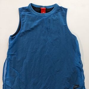 Nike Red Tag Blue Tanktop Nylon Mesh Underneath Men's Size S Small